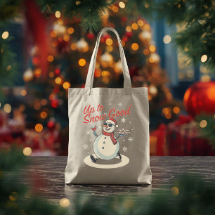 Up to Snow Good – Funny Christmas Snowman Pun Tote Bag