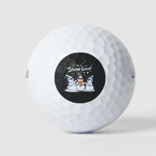 Up to Snow Good Funny Snowman Christmas  Golf Balls