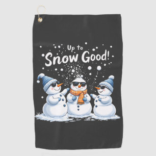Up to Snow Good Funny Snowman Christmas Golf Towel