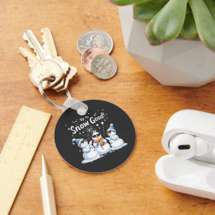 Up to Snow Good Funny Snowman Christmas Key Ring