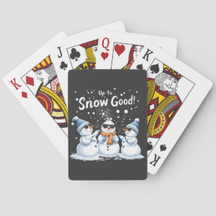 Up to Snow Good Funny Snowman Christmas  Playing Cards