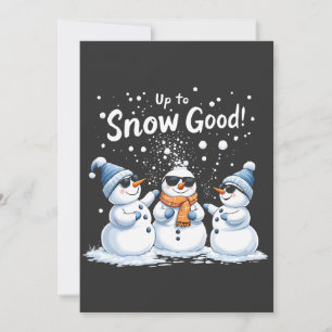 Up to Snow Good Funny Snowman Christmas  Thank You Card