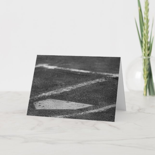 Up to the Plate (Black and White) Card (Front)