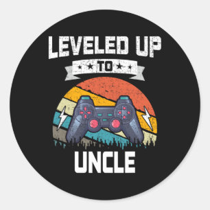 Up To Uncle Video Gamer Gaming 1 Classic Round Sticker