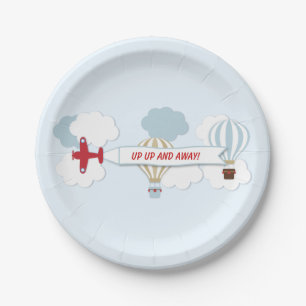Up Up And Away/ Aeroplane Paper Plate