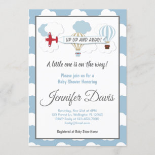 Up Up And Away! Baby Shower Invitation
