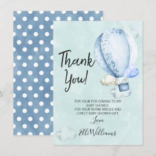 Up Up And Away Elephant Baby Shower Thank You Card