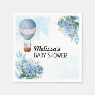 Up Up And Away Elephant Hot Air Balloon Custom Napkin