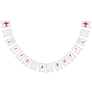 Up Up And Away! It's A Boy Baby Shower Banner