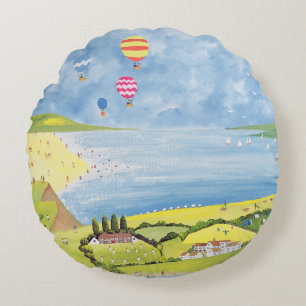 Up up and away round cushion