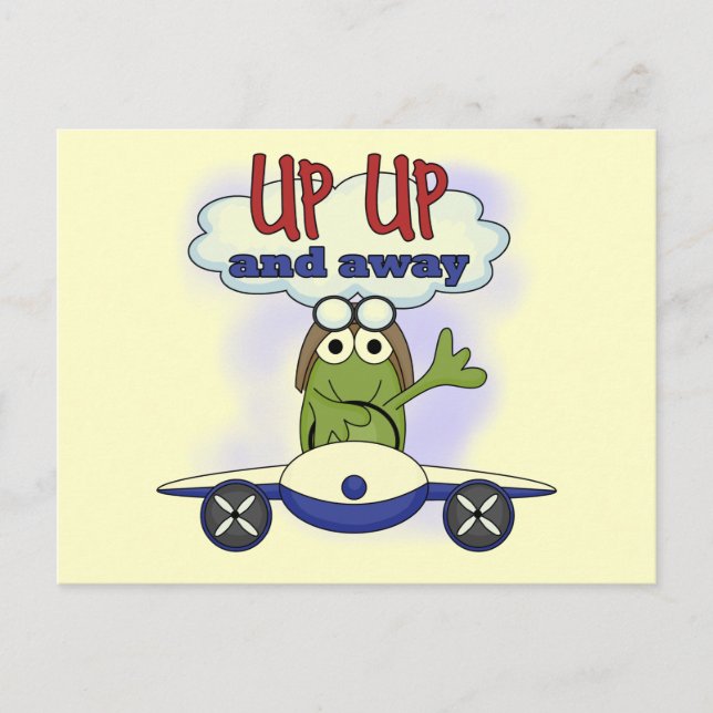 Up Up and Away Tshirts and Gifts Postcard (Front)