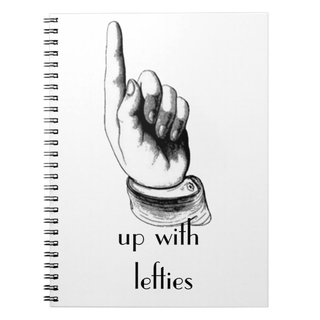 up with lefties notebook (Front)