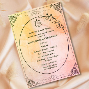 Upanayanam aka Hindu Holy Thread Janeu Ceremony Invitation