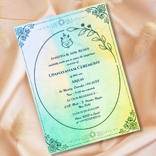 Upanayanam aka Hindu Holy Thread Janeu Ceremony Invitation