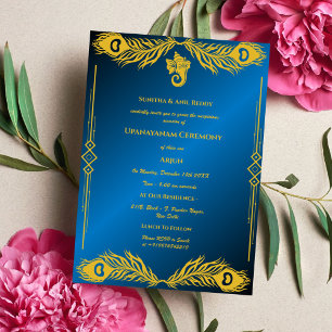 Upanayanam aka Hindu Holy Thread Janeu Ceremony Invitation