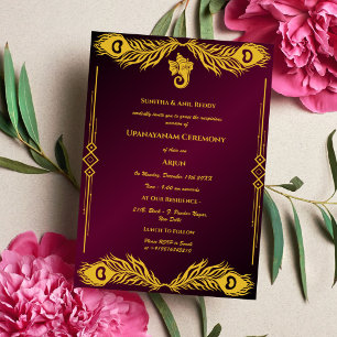 Upanayanam aka Hindu Holy Thread Janeu Ceremony Invitation