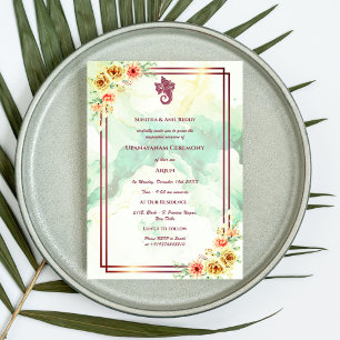 Upanayanam aka Hindu Holy Thread Janeu Ceremony Invitation