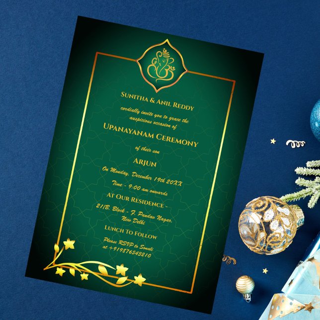 Upanayanam aka Hindu Holy Thread Janeu Ceremony Invitation (Creator Uploaded)