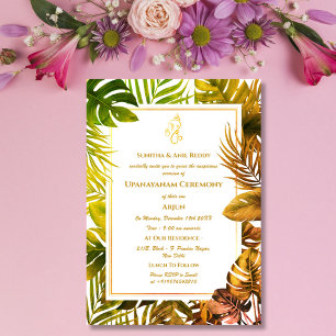 Upanayanam aka Hindu Holy Thread Janeu Ceremony Invitation