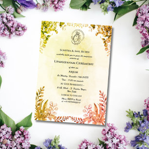 Upanayanam aka Hindu Holy Thread Janeu Ceremony Invitation