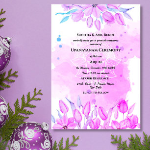 Upanayanam aka Hindu Holy Thread Janeu Ceremony Invitation