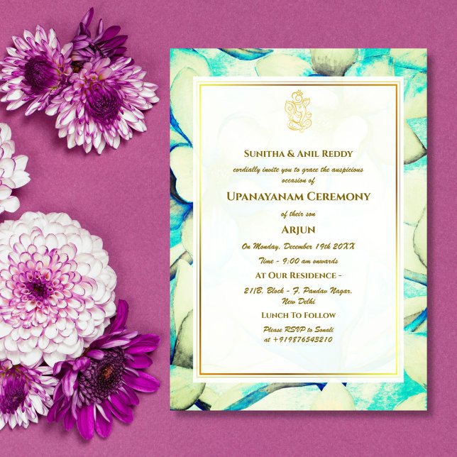 Upanayanam aka Hindu Holy Thread Janeu Ceremony Invitation (Creator Uploaded)