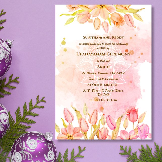 Upanayanam aka Hindu Holy Thread Janeu Ceremony Invitation (Creator Uploaded)