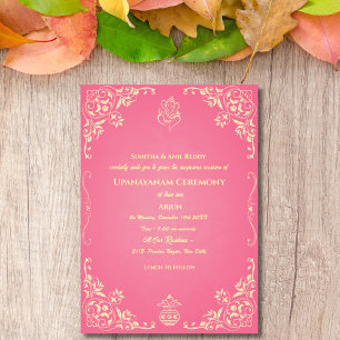 Upanayanam aka Hindu Holy Thread Janeu Ceremony Invitation