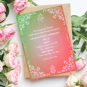 Upanayanam aka Hindu Holy Thread Janeu Ceremony Invitation