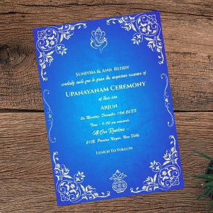 Upanayanam aka Hindu Holy Thread Janeu Ceremony Invitation
