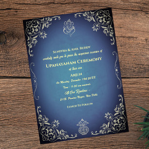 Upanayanam aka Hindu Holy Thread Janeu Ceremony Invitation