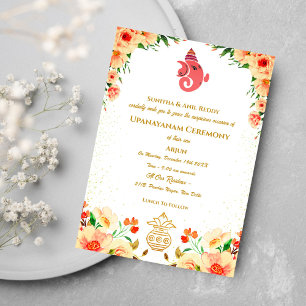 Upanayanam aka Hindu Holy Thread Janeu Ceremony Invitation