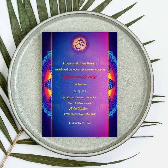 Upanayanam aka Hindu Holy Thread Janeu Ceremony Invitation (Creator Uploaded)