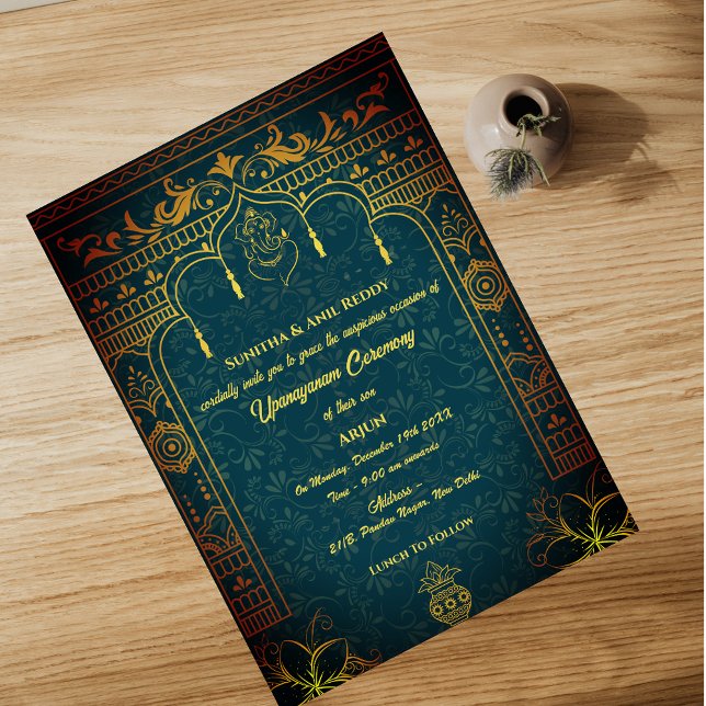 Upanayanam aka Hindu Holy Thread Janeu Ceremony Invitation (Creator Uploaded)