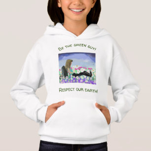 Upbeat Daisy Girl in Nature Sweatshirt for Girls
