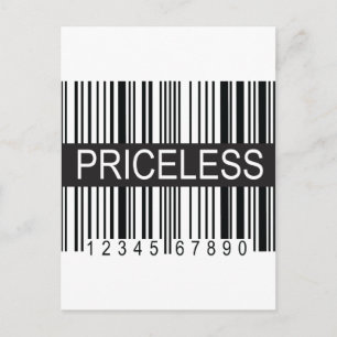 upc Code Priceless Postcard