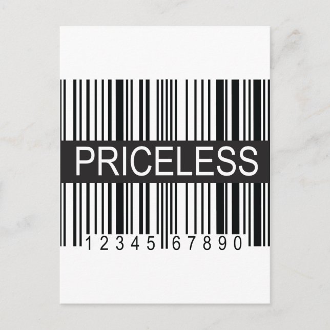 upc Code Priceless Postcard (Front)
