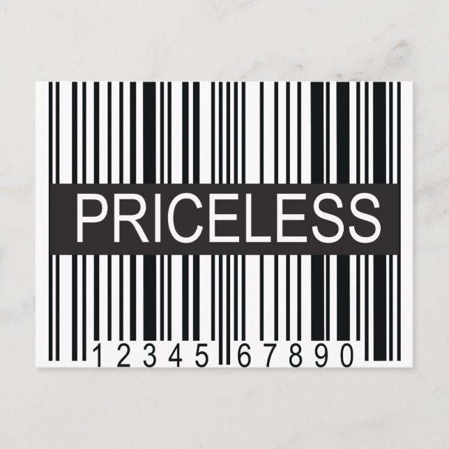 upc Code Priceless Postcard (Front)