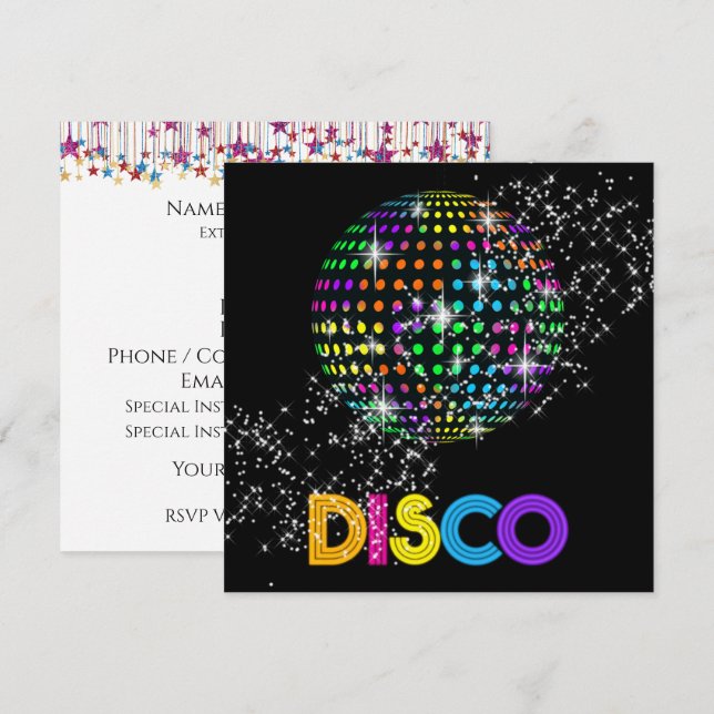 Update - DISCO Party - SRF Invitation (Front/Back)