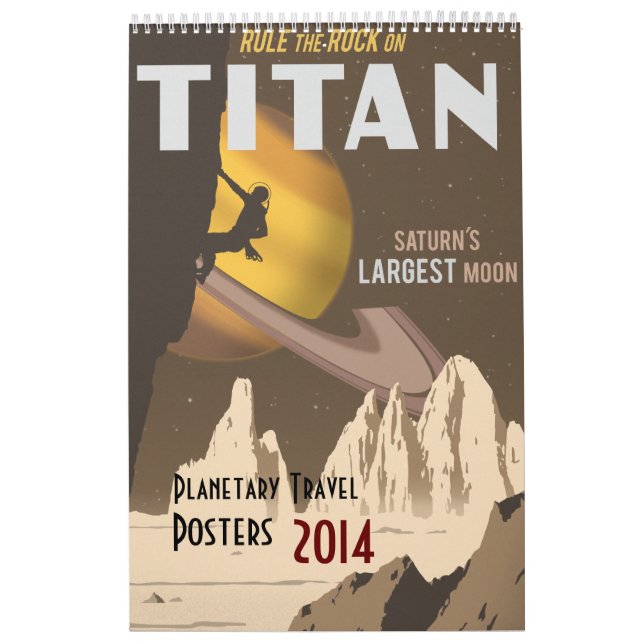 Updated 2014 Space travel posters Calendar (Cover)