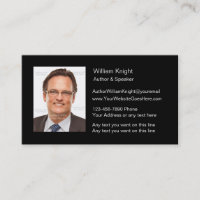 Updated Book Author And Speaker Business Card