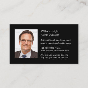 Updated Book Author And Speaker Business Card