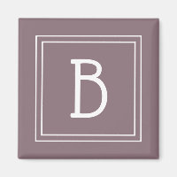 Updated Monogrammed Grape Purple & White Initial