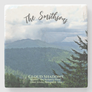 Updated Personalised Photo Kuwohi Smoky Mountains Stone Coaster