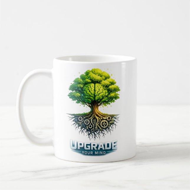 Upgrade Your Mind Design Coffee Mug (Left)