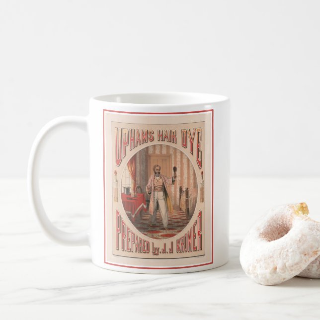 Uphams Hair Dye, Circa 1864 Coffee Mug (With Donut)