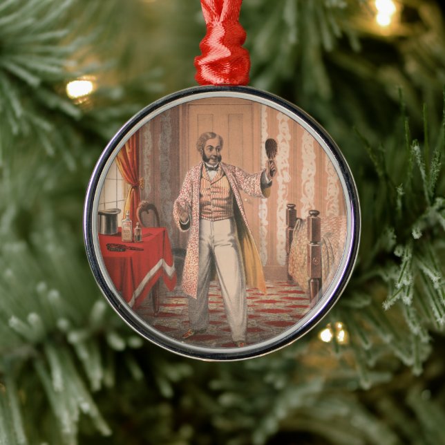 Uphams Hair Dye, Circa 1864 Metal Ornament (Tree)