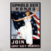 Uphold Our Honour Vintage Recruiting Poster