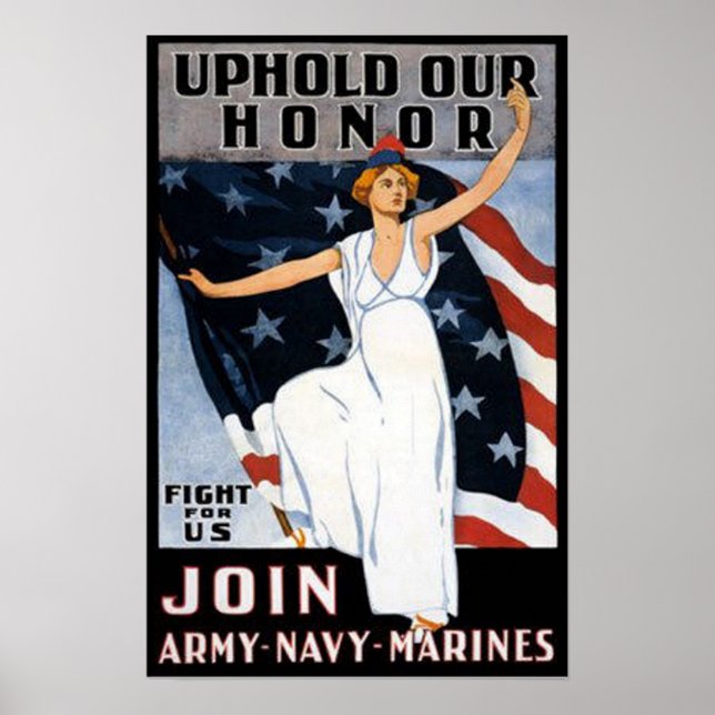 Uphold Our Honour Vintage Recruiting Poster (Front)