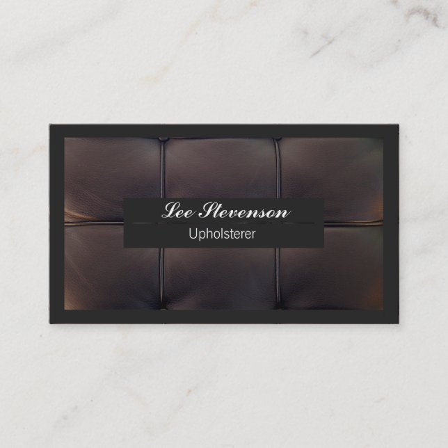 Upholsterer Business card (Front)